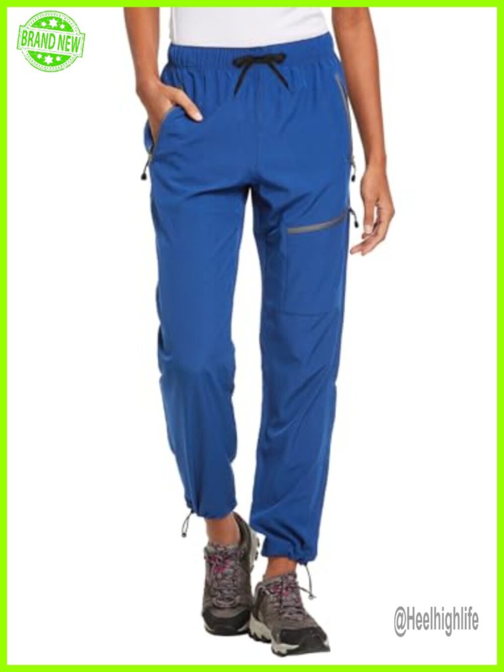 Women's Hiking Pants Quick Dry Lightweight Water Resistant Elastic Waist Cargo